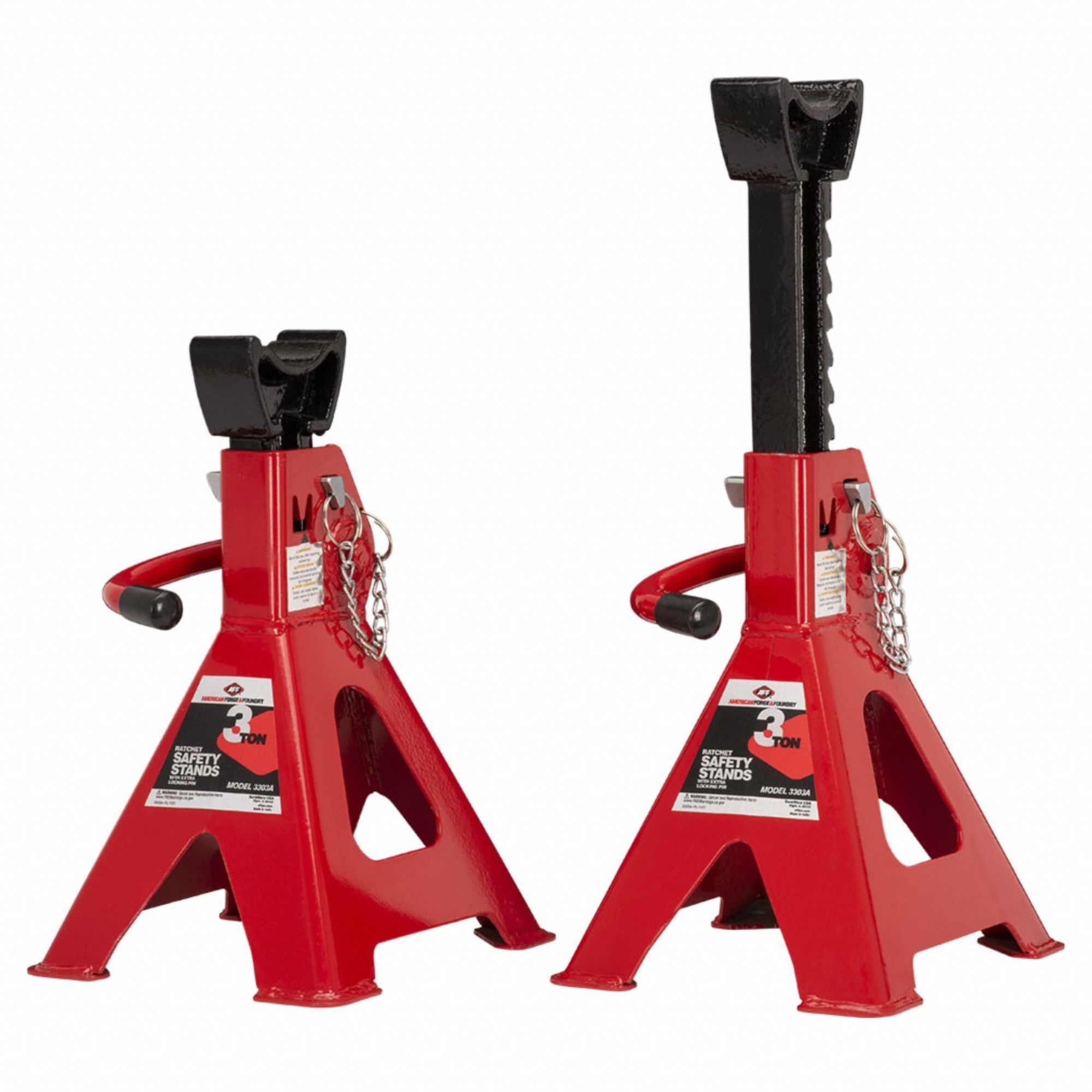 AMERICAN & FOUNDRY, Ratchet, 30 ton Load Capacity, Jack Stand
