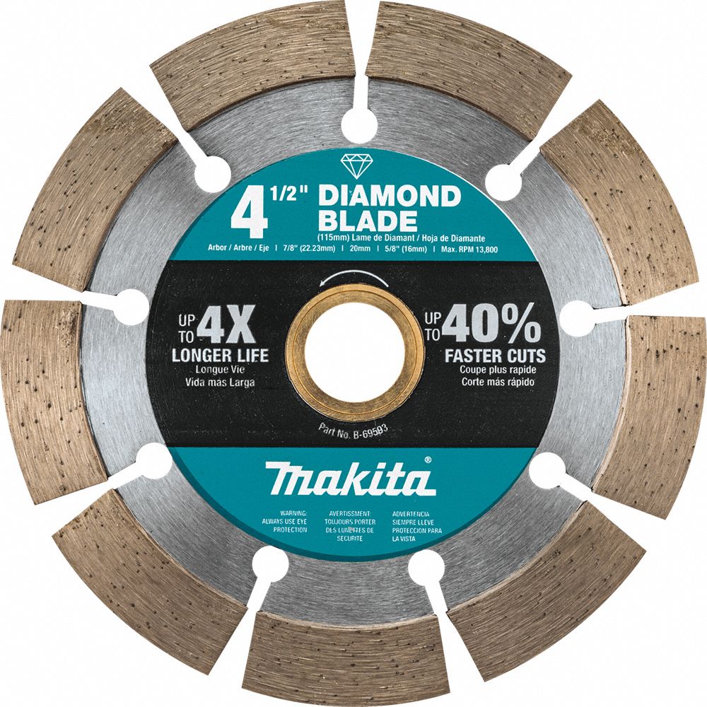 Diamond Blade, 4-1/2", Segmented, General