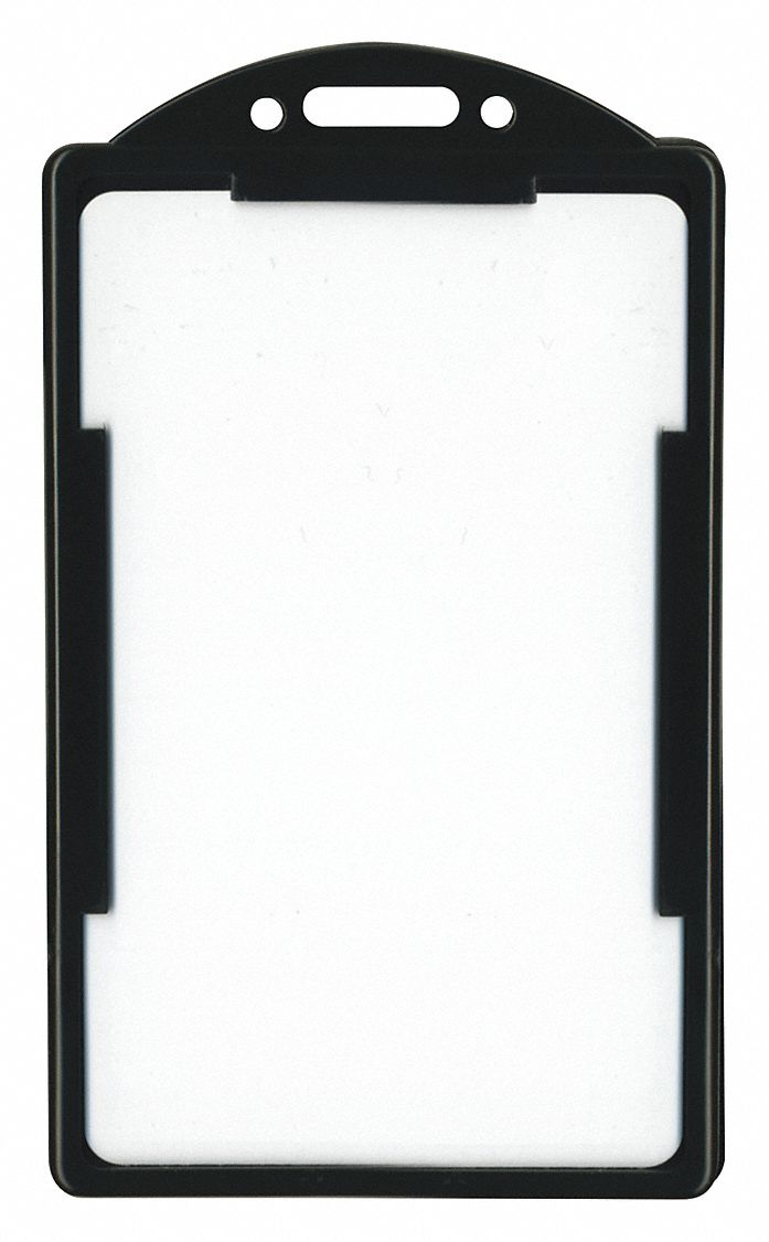 ID Card Holder,Vertical,Blk,PK25 - Grainger