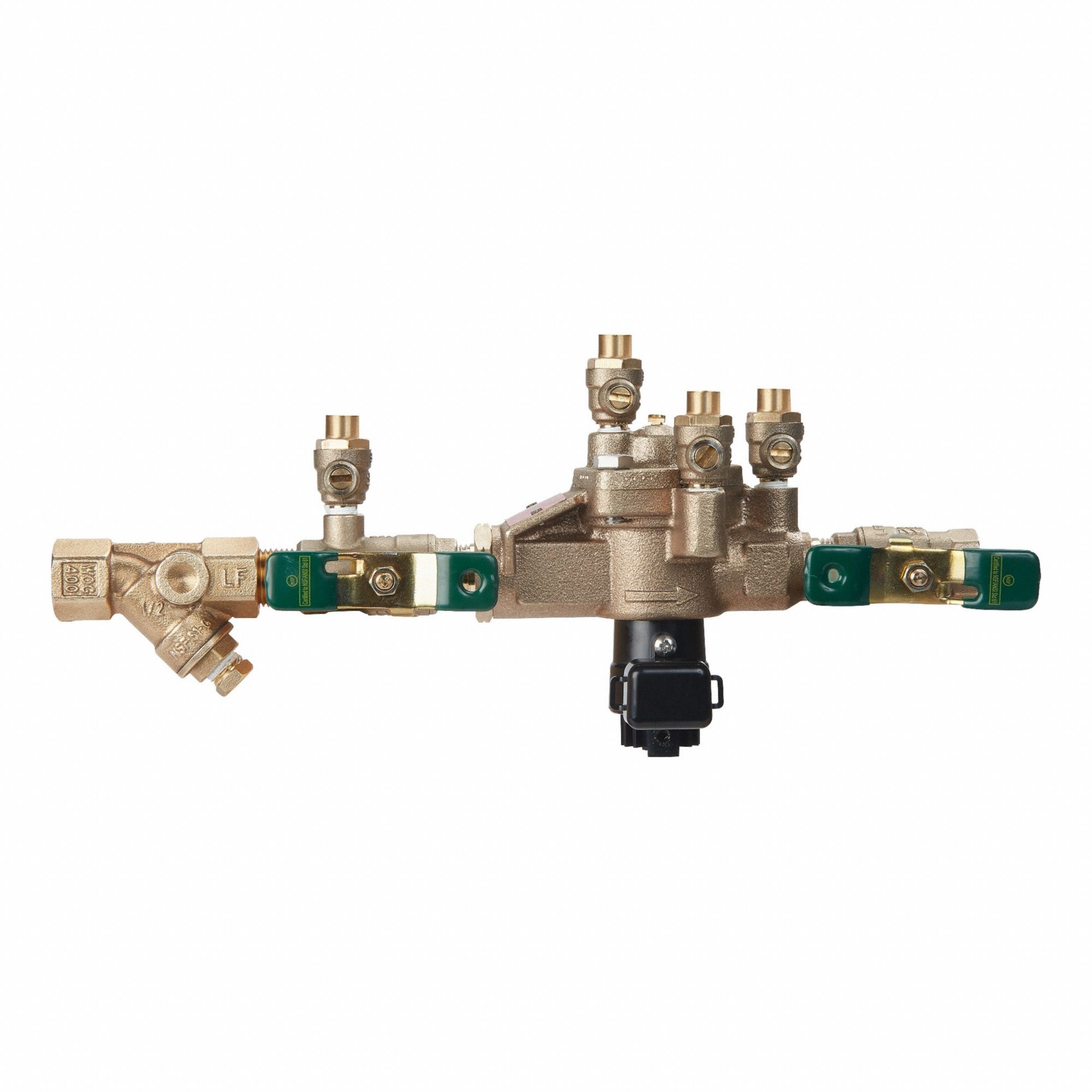 Backflow Preventer: LF009, With Strainer, Bronze, 1/2 in Pipe Size, FNPT, 33°F – 180°F