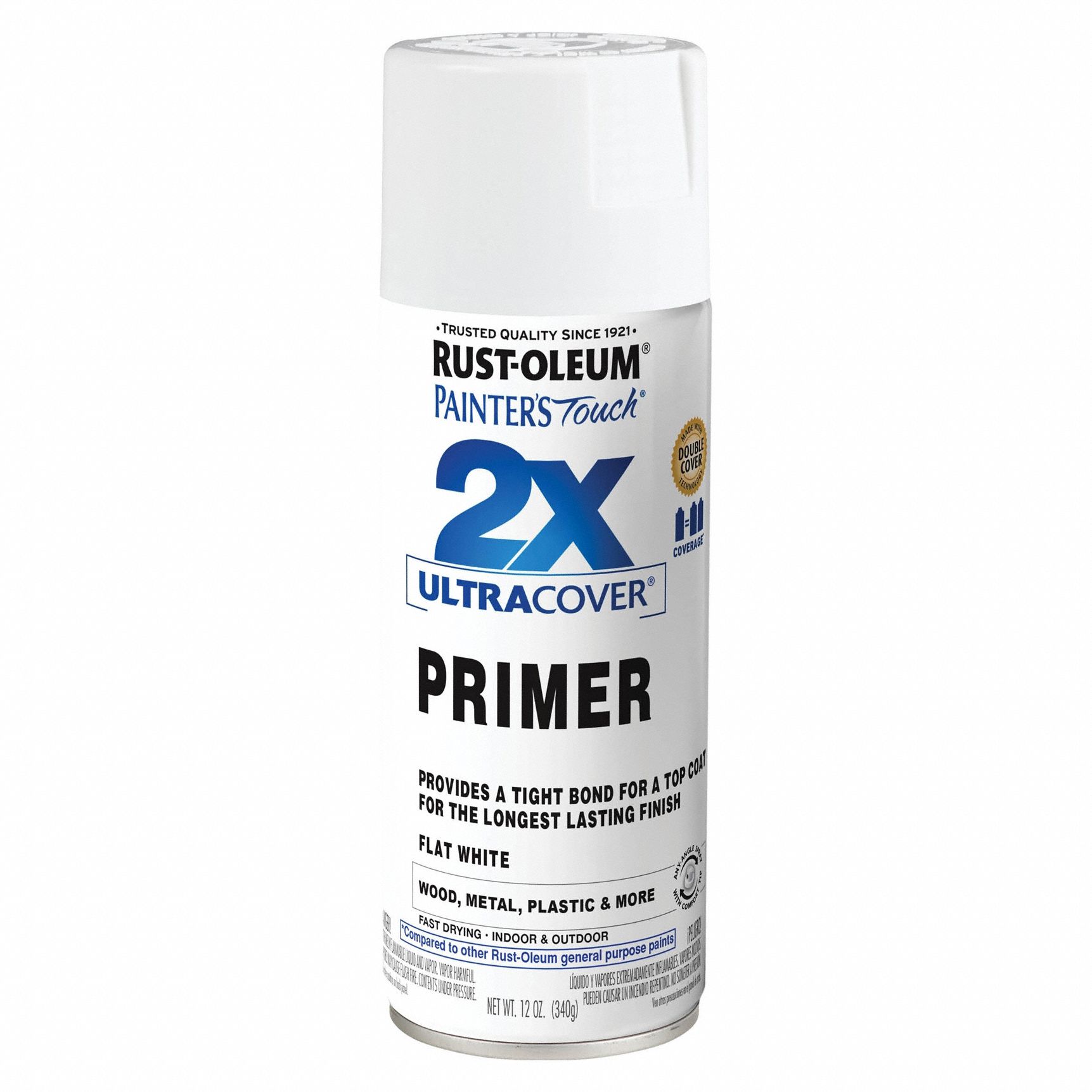 Spray Primer Flat White 12 oz Exterior