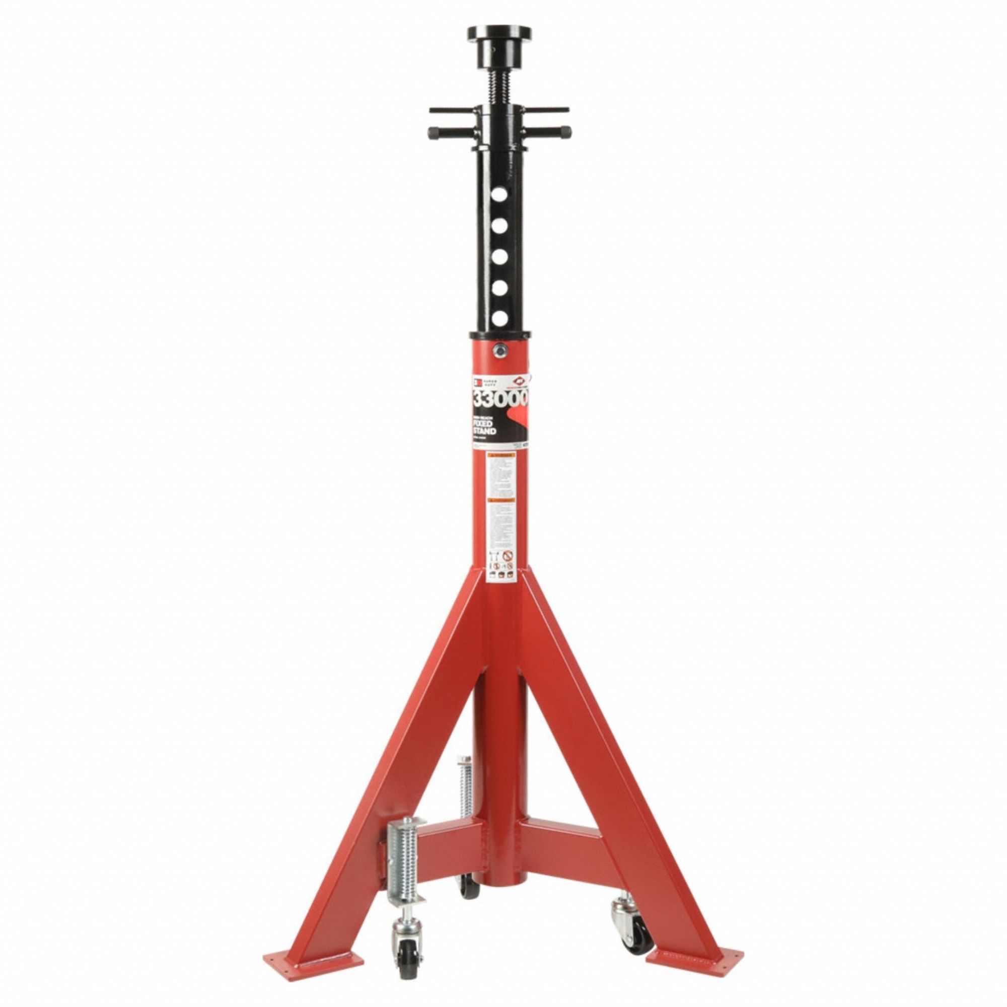 Truck Stand: Screw Adjustment, Triangle, 16.5 ton Load Capacity, Steel