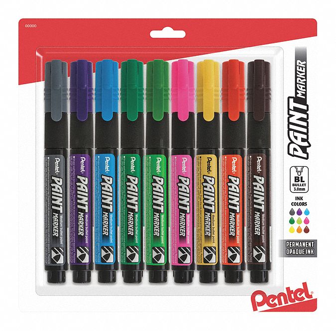 Marker Paint Qk-Dry Ast PK9