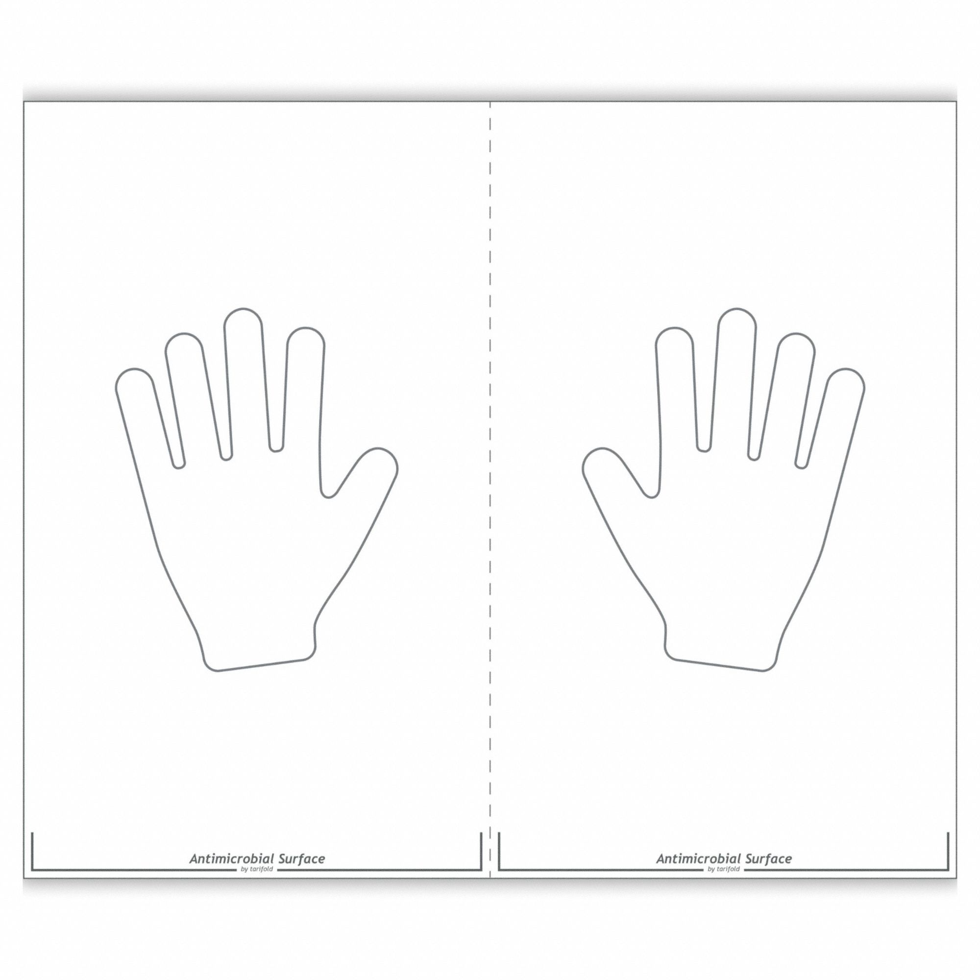 Antimicrobial Surface Stickers: Clear, 23 5/8 in Overall Lg, 19 5/8 in Overall Wd, 5 PK