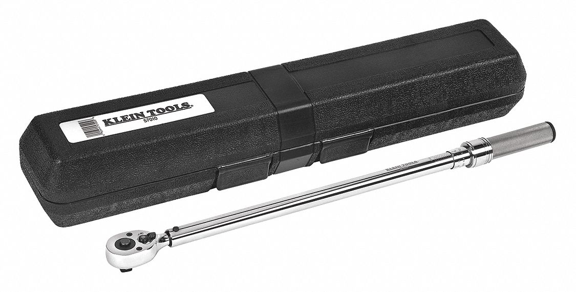 KLEIN TOOLS, Torque Wrench Ratchet,Square Drive,1/2" 335C9657010