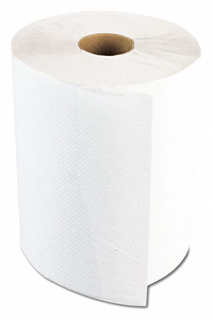 Paper Towels 8 x 800 ft 1-Ply Wht PK6