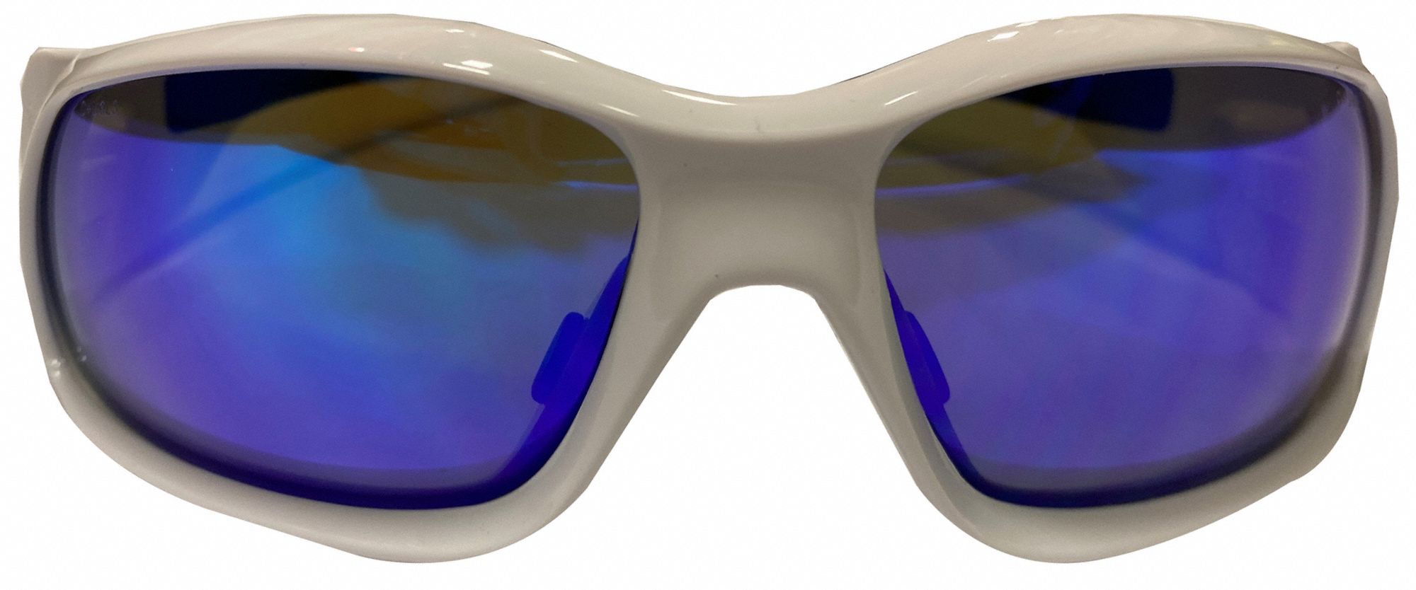 Swagger Safety Glasses, White/Blue