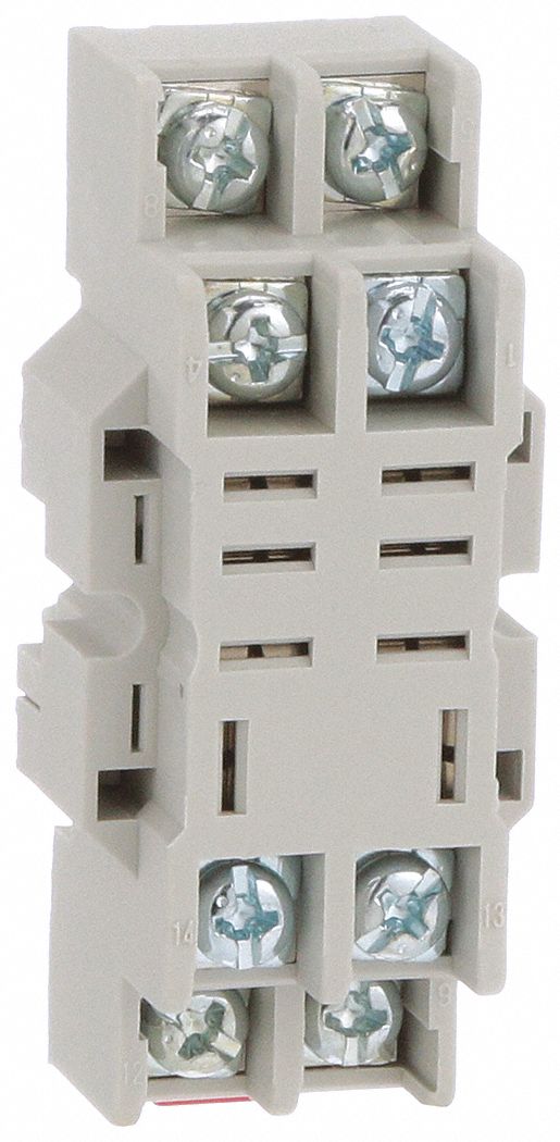 SQUARE D Relay Socket, Standard, Square, Number of Pins - Relay 8, DPDT