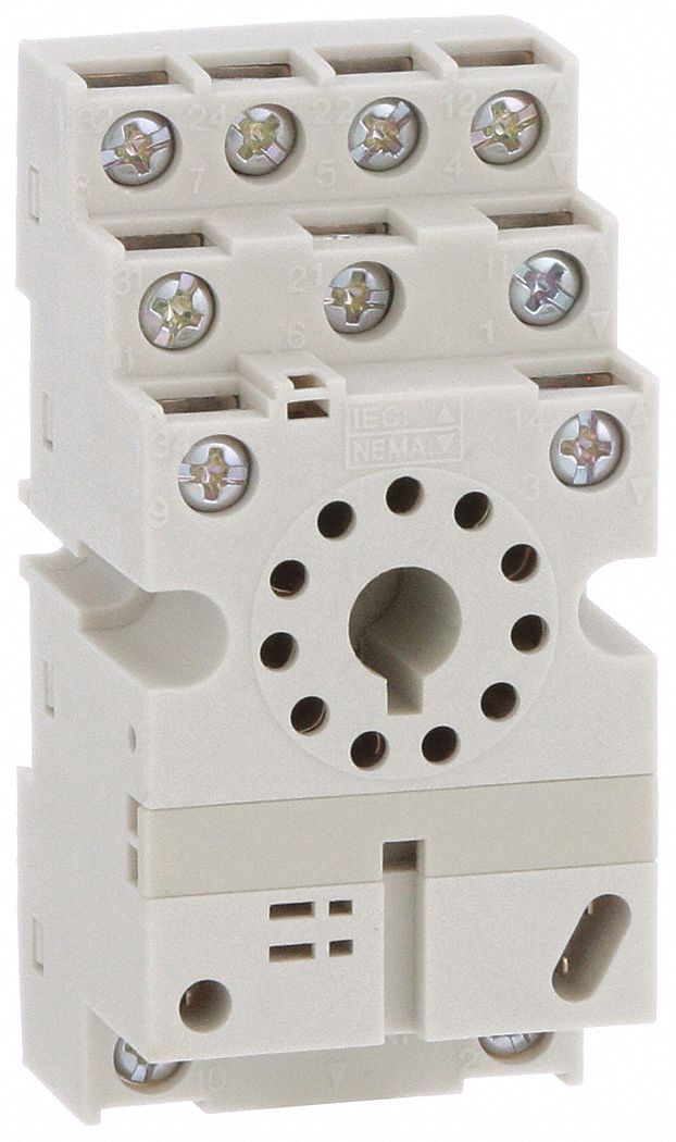 SQUARE D Relay Socket: B, DPDT, Std, DIN Rail - 335HW1|8501NR62B - Grainger