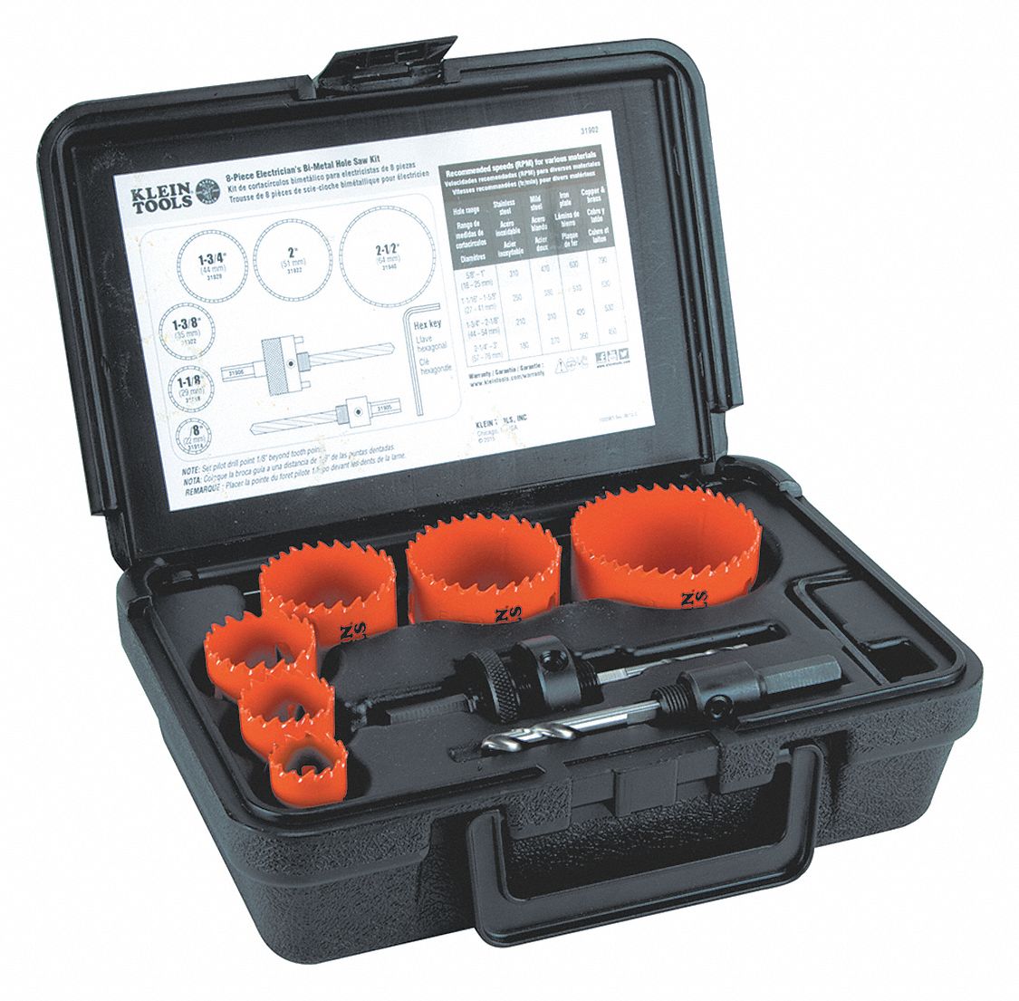 thumbnail image 2 of CUTTEX TOOLS 3-7/8" (98mm) Bi-Metal Hole Saw Kit, 6-Piece Set, 8% Cobalt, 40mm Cutting Depth 2 of 6