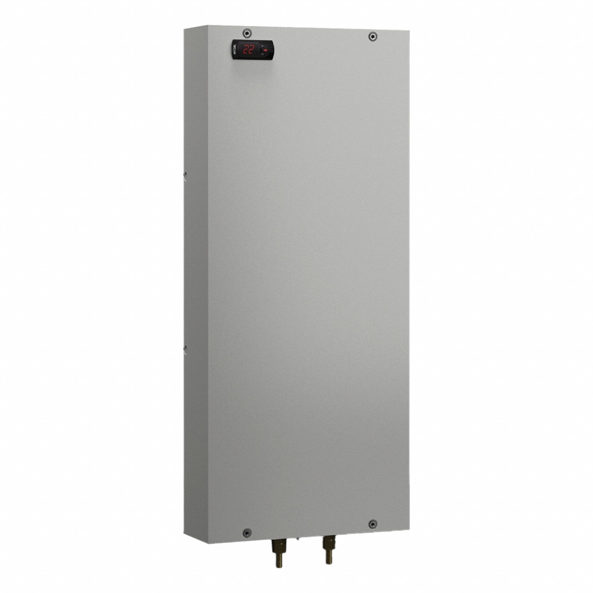 AC Enclosures: 6, 824 BtuH, Weather-Resistant, Cooling/Heating, 230 V, 1/12/3R, Wall Mount