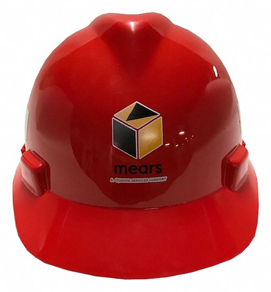 MEARS Logo,Red,Cap Style,V-Gard - Grainger