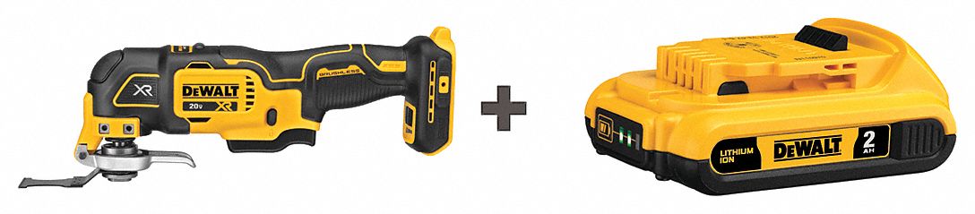 Oscillating Tool Kit: 3.2° Oscillation Angle, Brushless Motor, 2.0 Ah, 20V MAX*, Battery Included