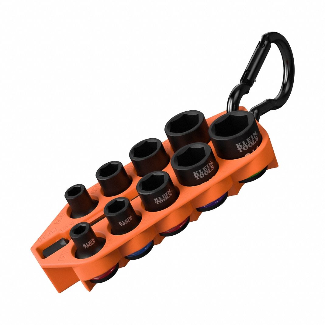 Impact Socket Set 3/8 in Drive Sz 10 Pcs