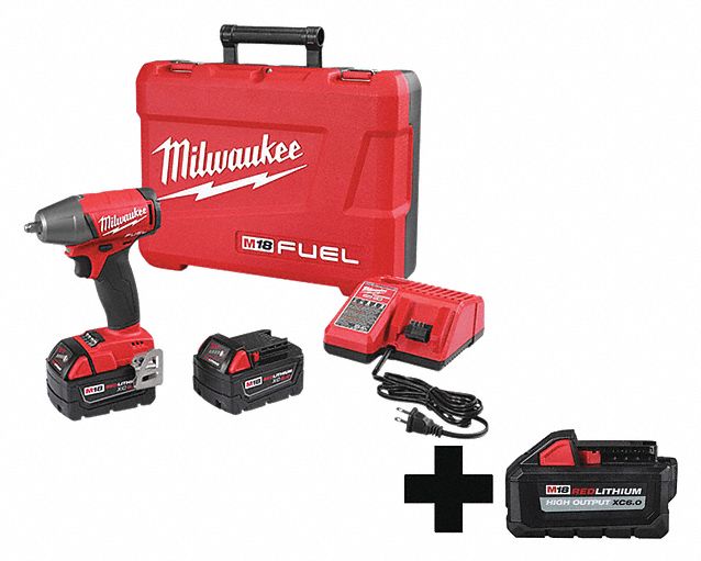 3/8 in Square Drive Size, 210 ftlb Fastening Torque, Impact Wrench