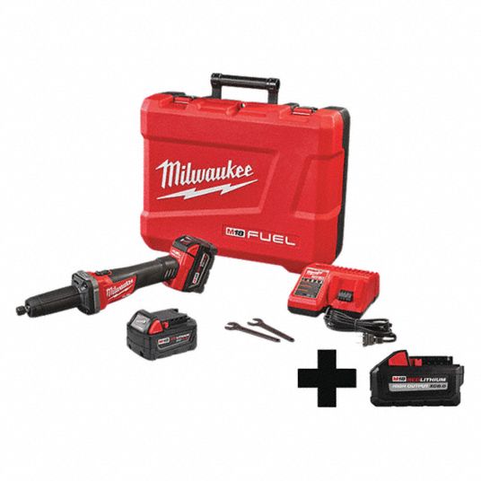 MILWAUKEE Cordless Die Grinder Kit, Battery Included, 18.0 V, InLine