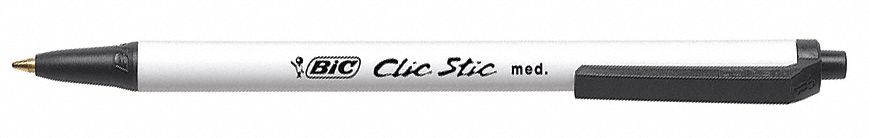 Pen Clicstic Bp Rt Med Bk PK12