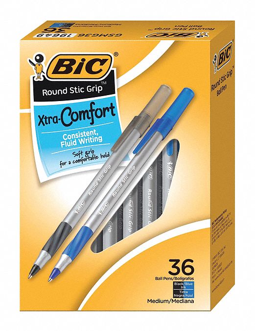 Pen Roundstic Grip Ast PK36
