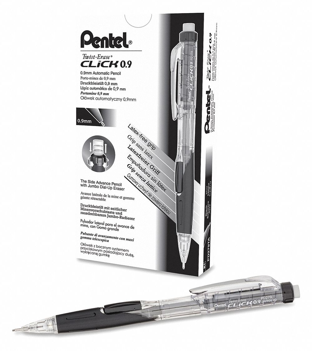 Pencil Twist Click 0.9Mm Bk