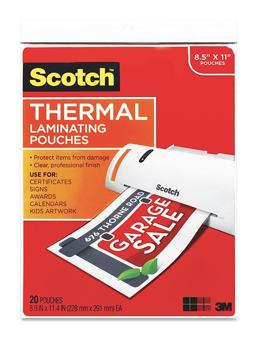 Pouch Therml 81/2x11 Clr PK20