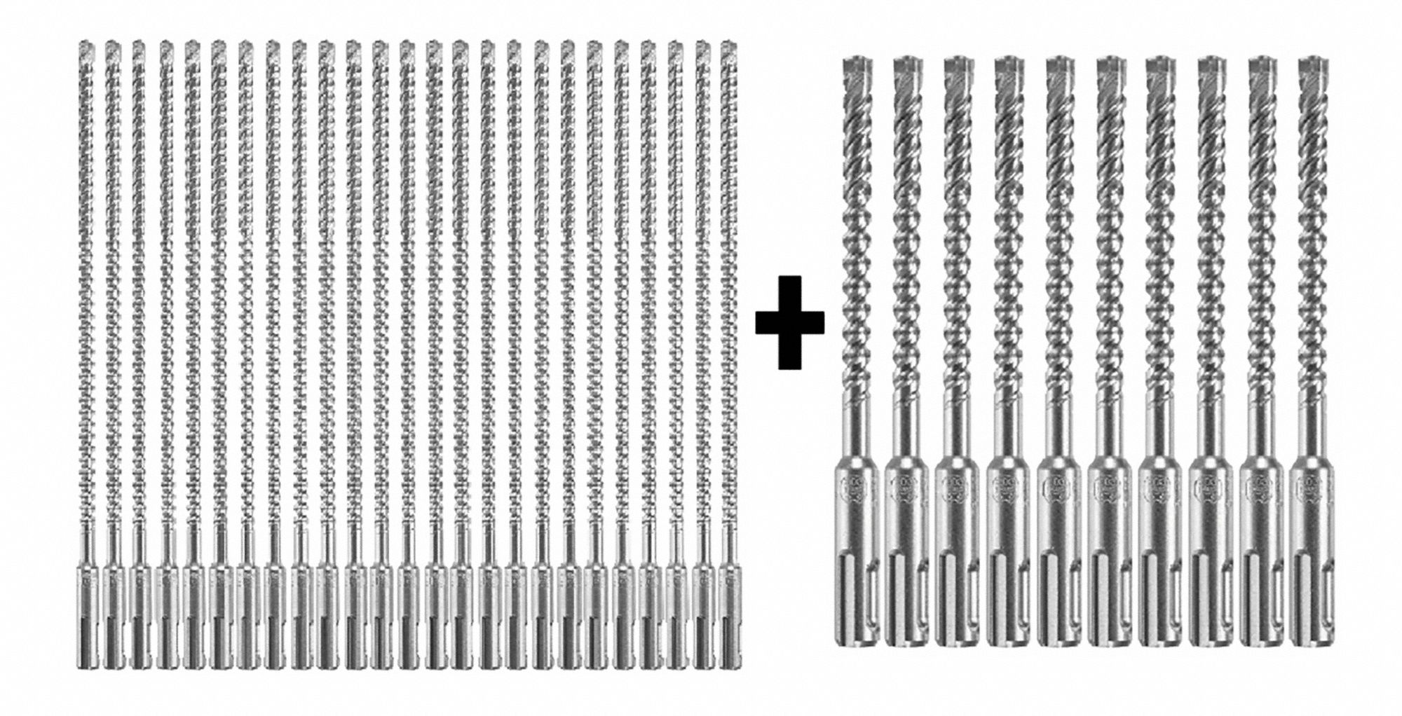 Hammer Drill Bit, SDS Plus, 1/4"x10", PK25