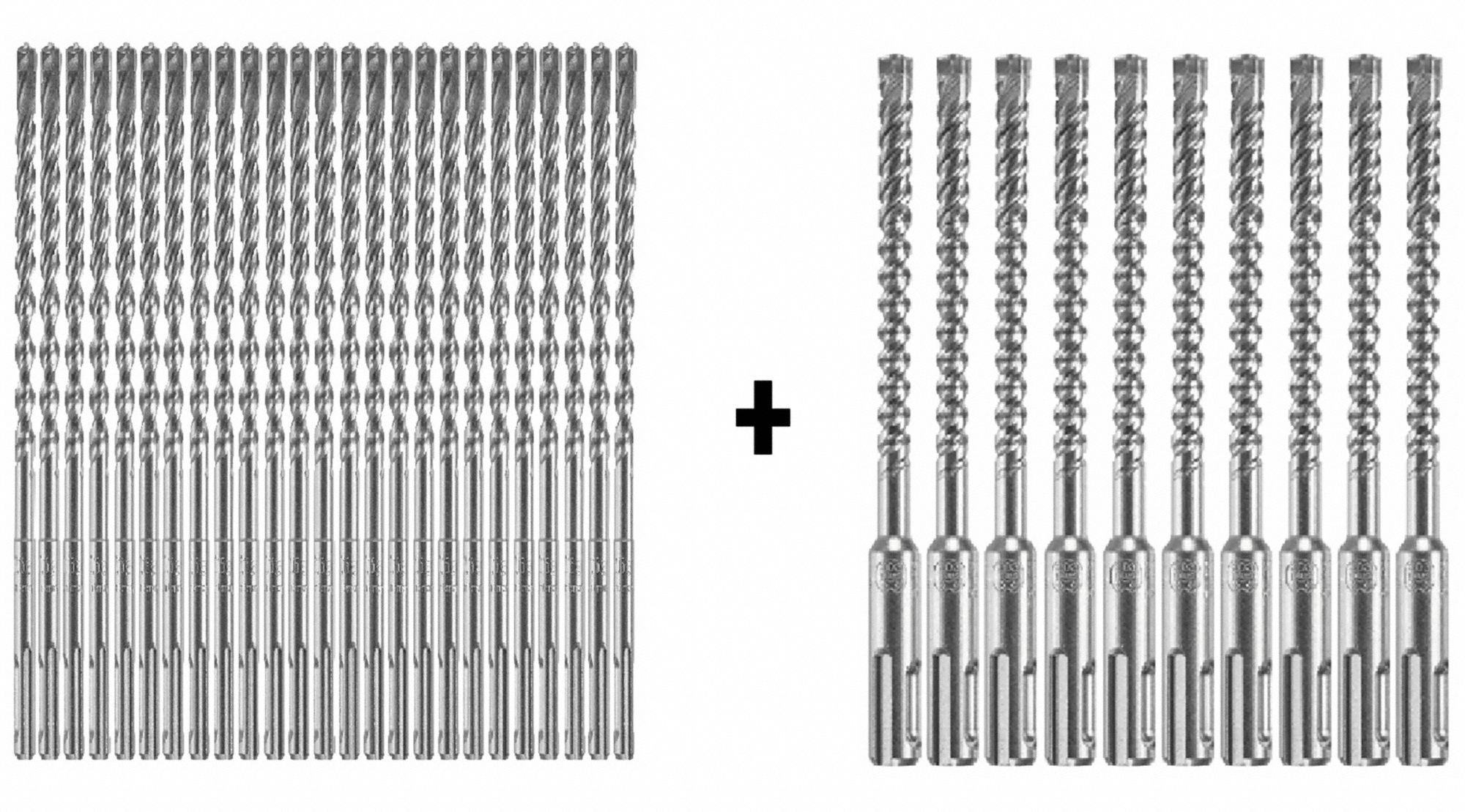 Hammer Drill Bit, SDS Plus, 3/8" x 4", PK25