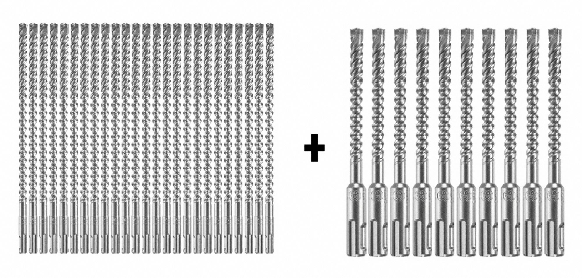 Hammer Drill Bit, SDS Plus, 3/8"x10", PK25