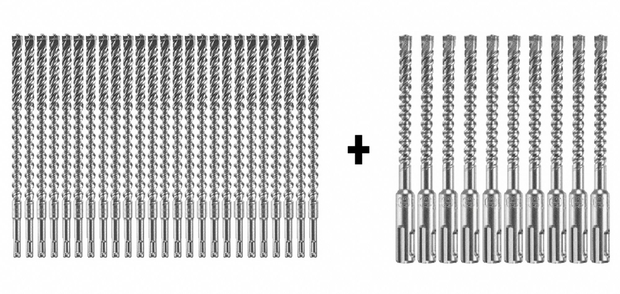 Hammer Drill Bit, SDS Plus, 1/2"x10", PK25