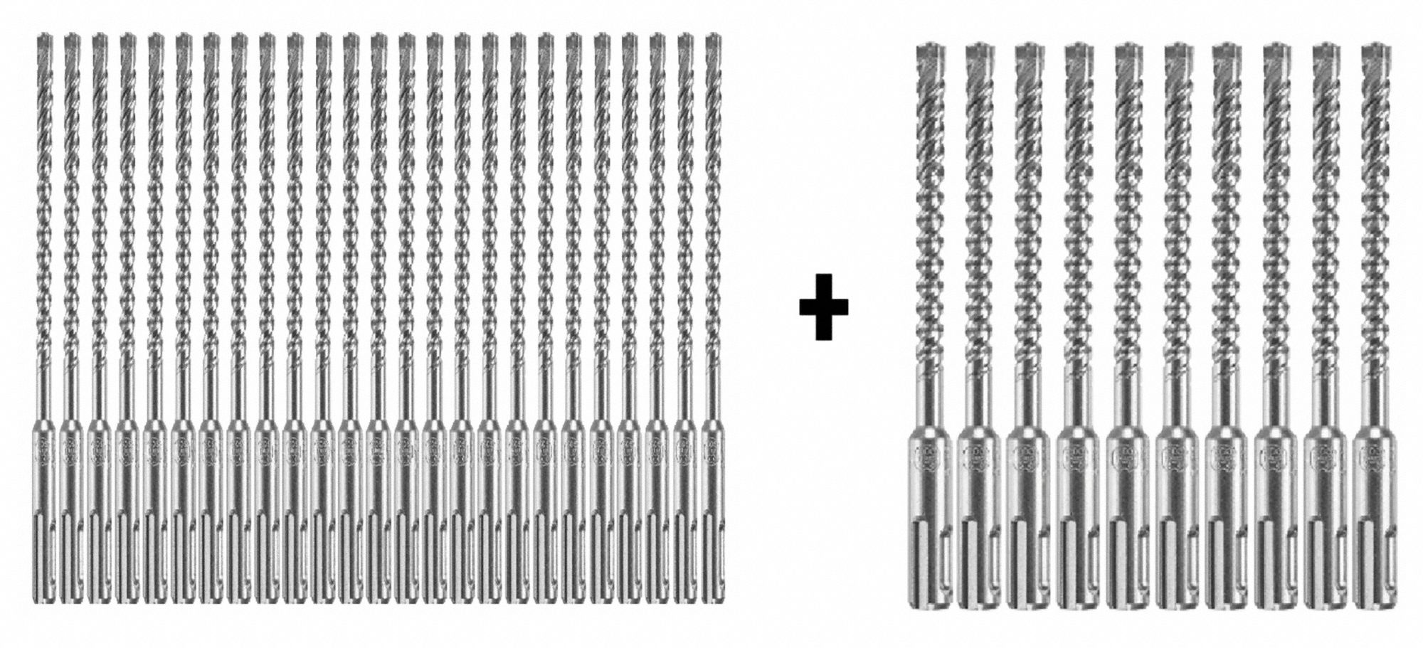Hammer Drill Bit, SDS Plus, 1/4"x4", PK25