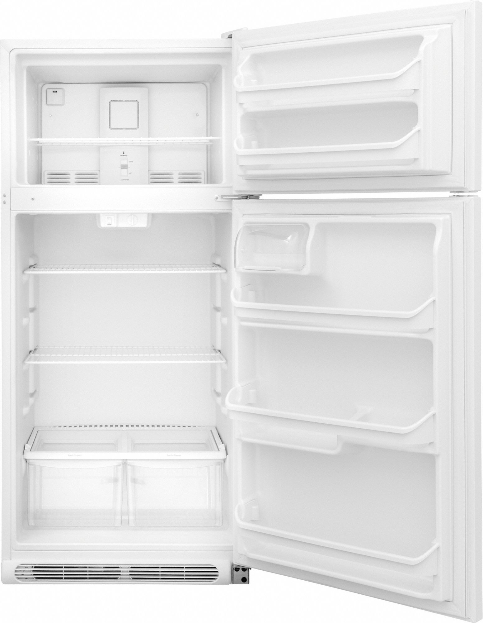 FRIGIDAIRE Refrigerator, Residential, White, 30 in Overall Width, 14.1