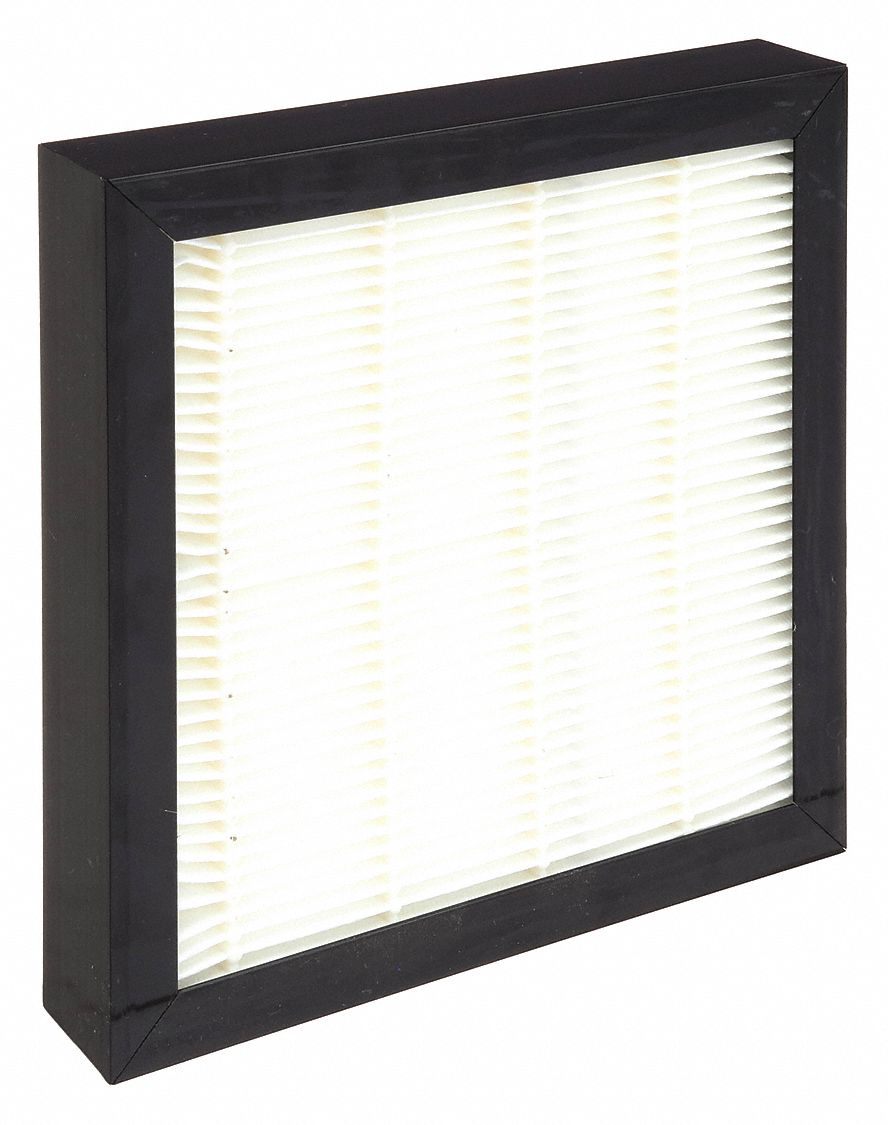 Minipleat Air Filter: 10 in x 10 in x 2 in, Synthetic, Plastic, No Header, MERV 14