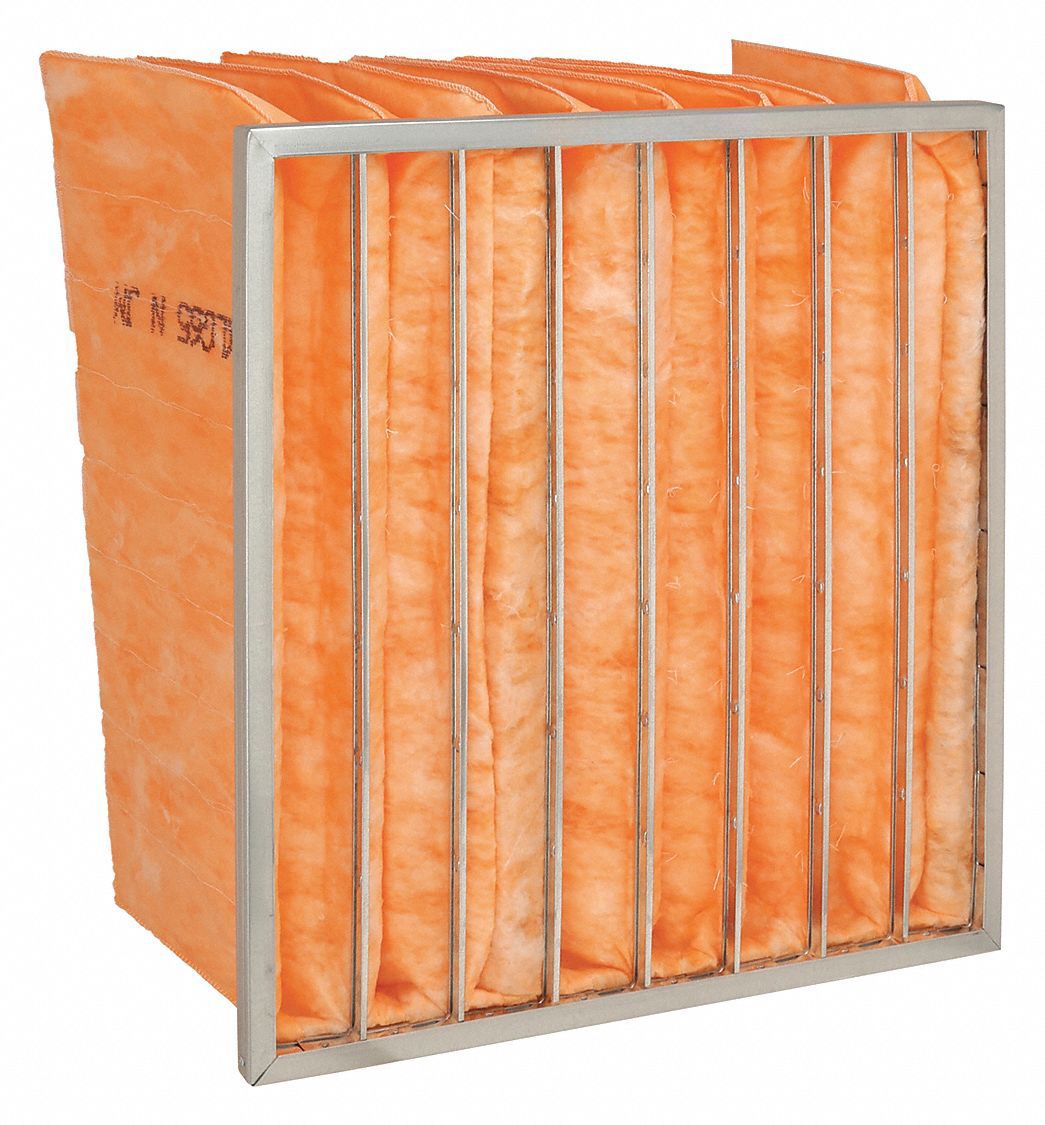 24x24x12 Nominal Filter Size, Orange, Pocket Air Filter - 33E971|33E971 ...