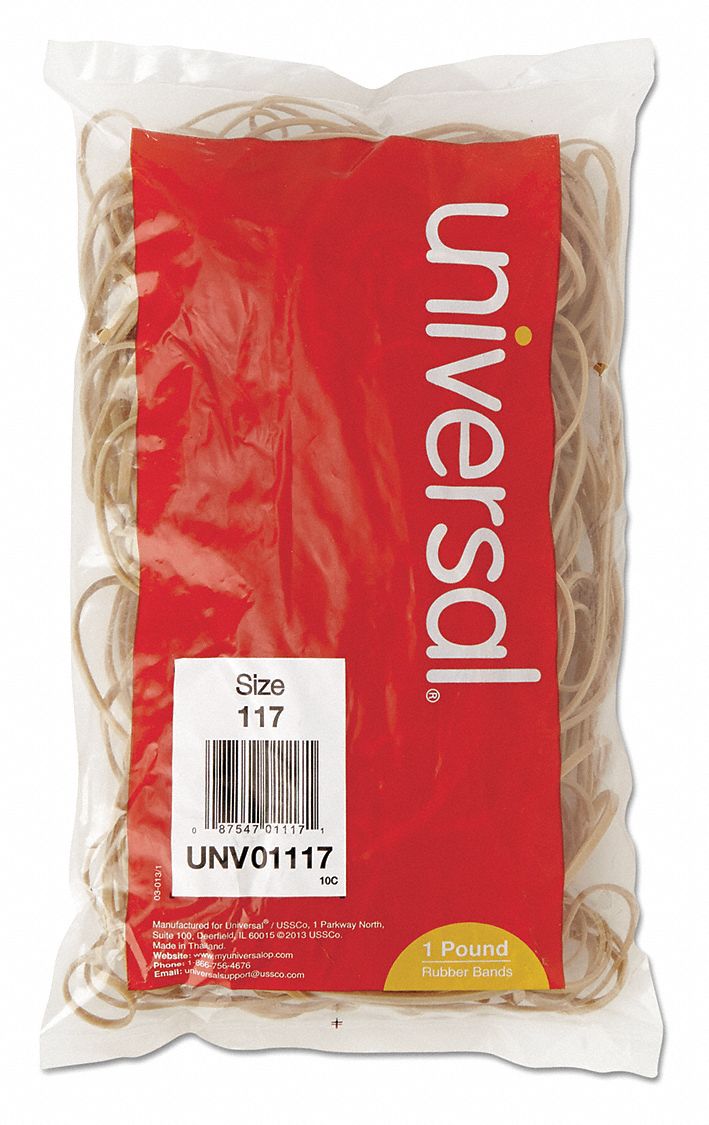 UNIVERSAL Rubber Band, 7 In., Size 117, Beige, PK210 33F202UNV01117