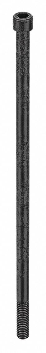 Socket Head Cap Screw: 3/8"-16 Thread Size, 10 in Lg, Std, Black Oxide, Alloy Steel, 5 PK