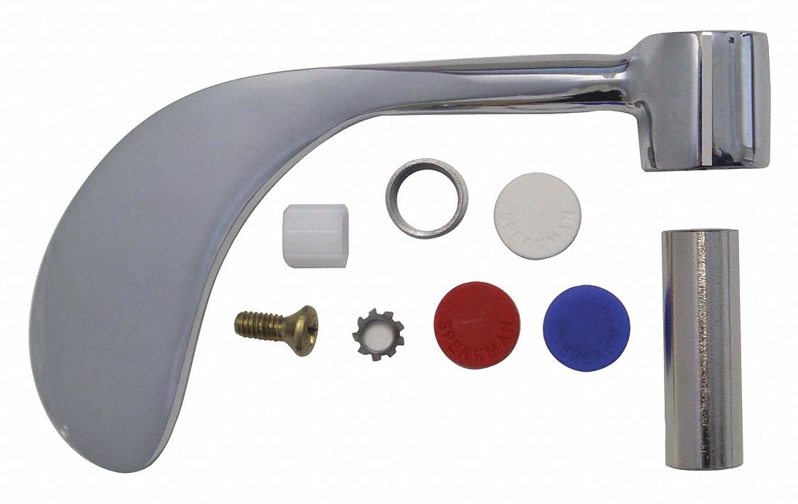 Handle: Speakman, Wristblade Handle, Use with Hot/Cold Water Temp, Metal, Chrome Finish
