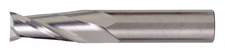 Square End Mill: Carbide, 2 Flute, 1/4" Mill Dia, 1-1/2" LOC, 6" OAL