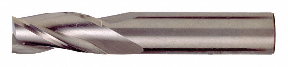 Square End Mill: Carbide, 3 Flute, 1/4" Mill Dia, 3/4" LOC, 2-1/2" OAL
