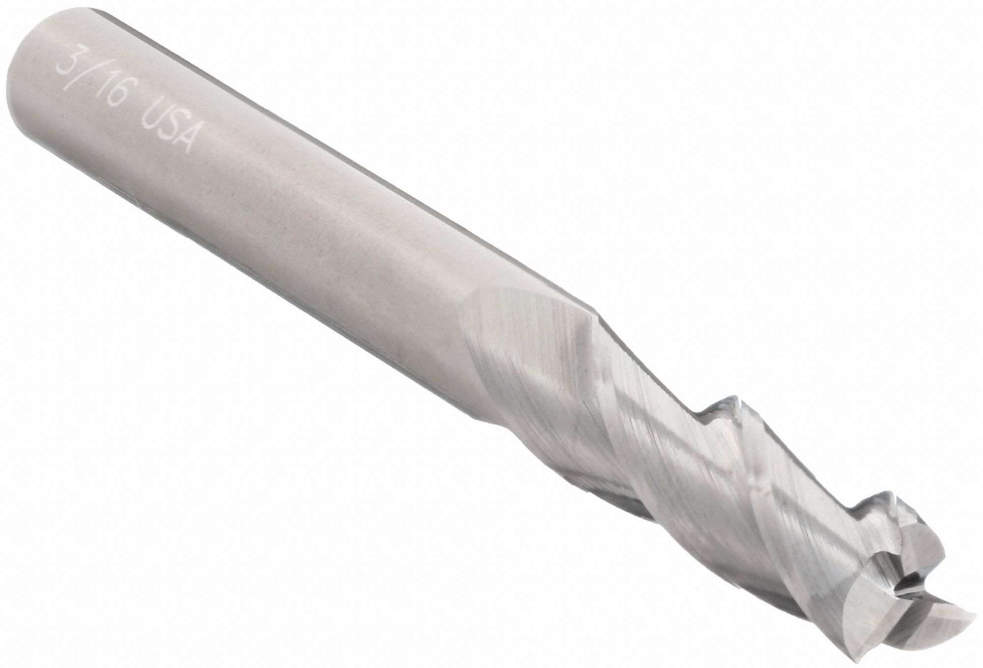 Square End Mill: Carbide, 3 Flute, 1/8" Mill Dia, 1/2" LOC, 1-1/2" OAL