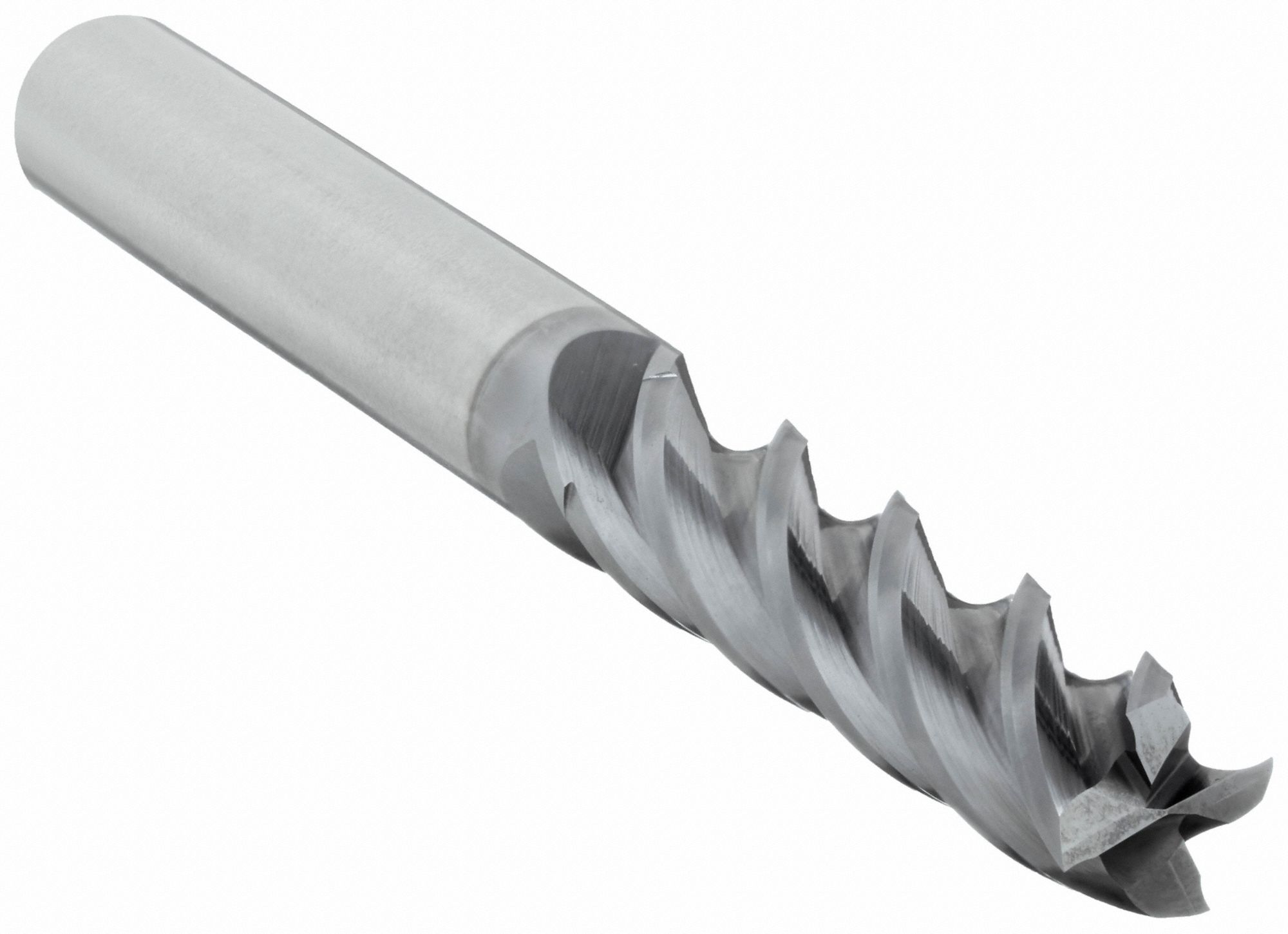 Square End Mill: Carbide, TiAlN Coated, 4 Flute, 1/4" Mill Dia, 1-1/4" LOC, 3" OAL