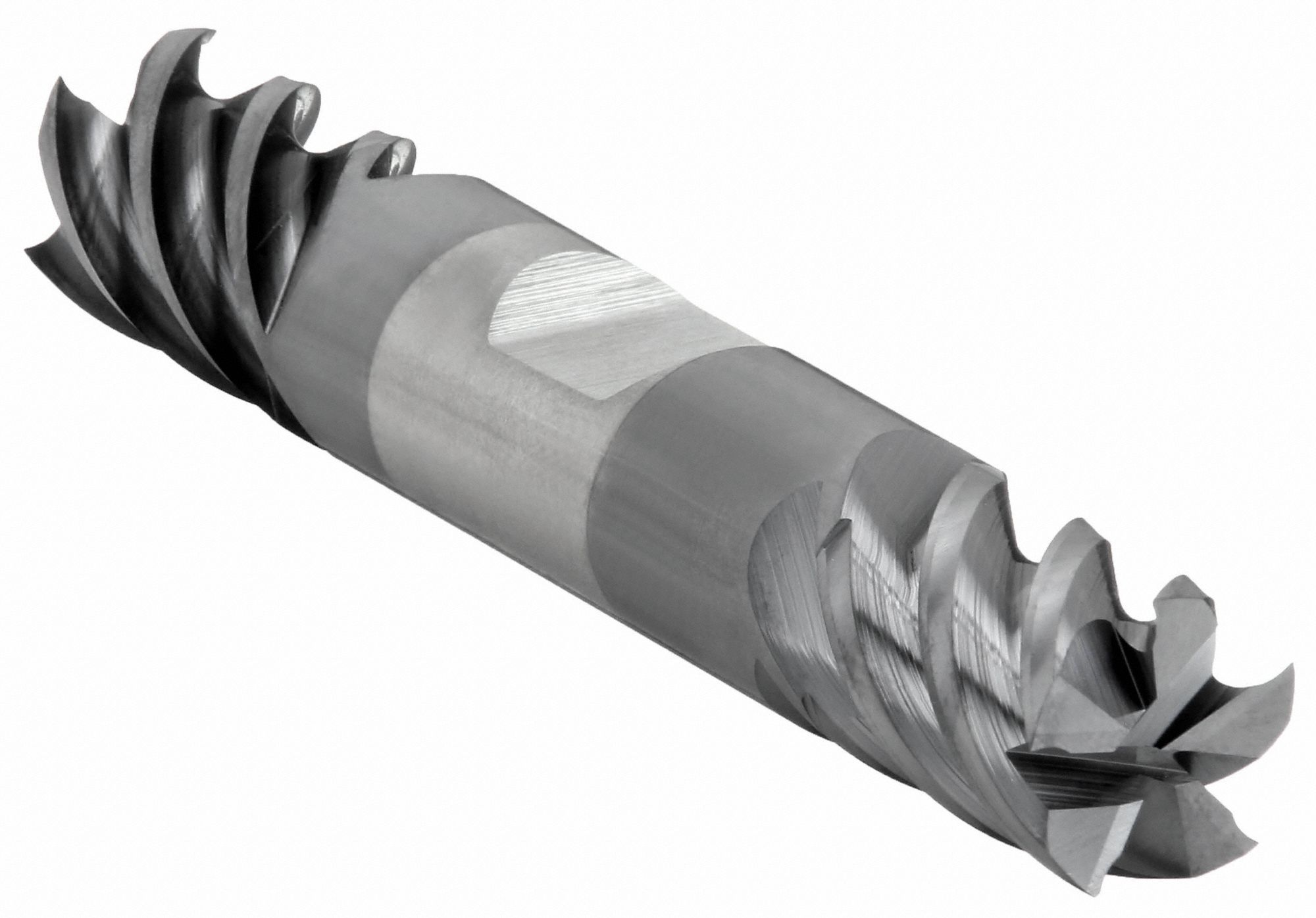 Square End Mill: Carbide, TiAlN Coated, Double End, 5 Flute, 1/2" Mill Dia, 5/8" LOC