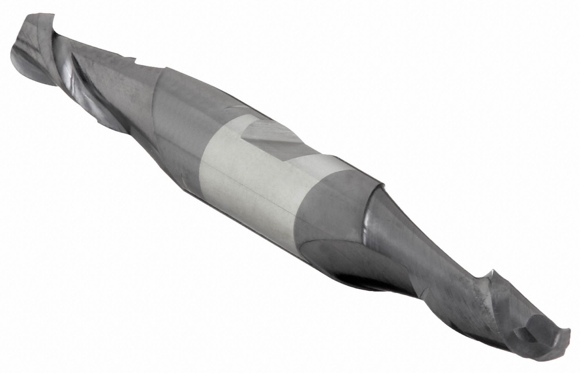 Ball End Mill: Carbide, TiAlN Coated, Double End, 2 Flute, 1/4" Mill Dia, 5/8" LOC