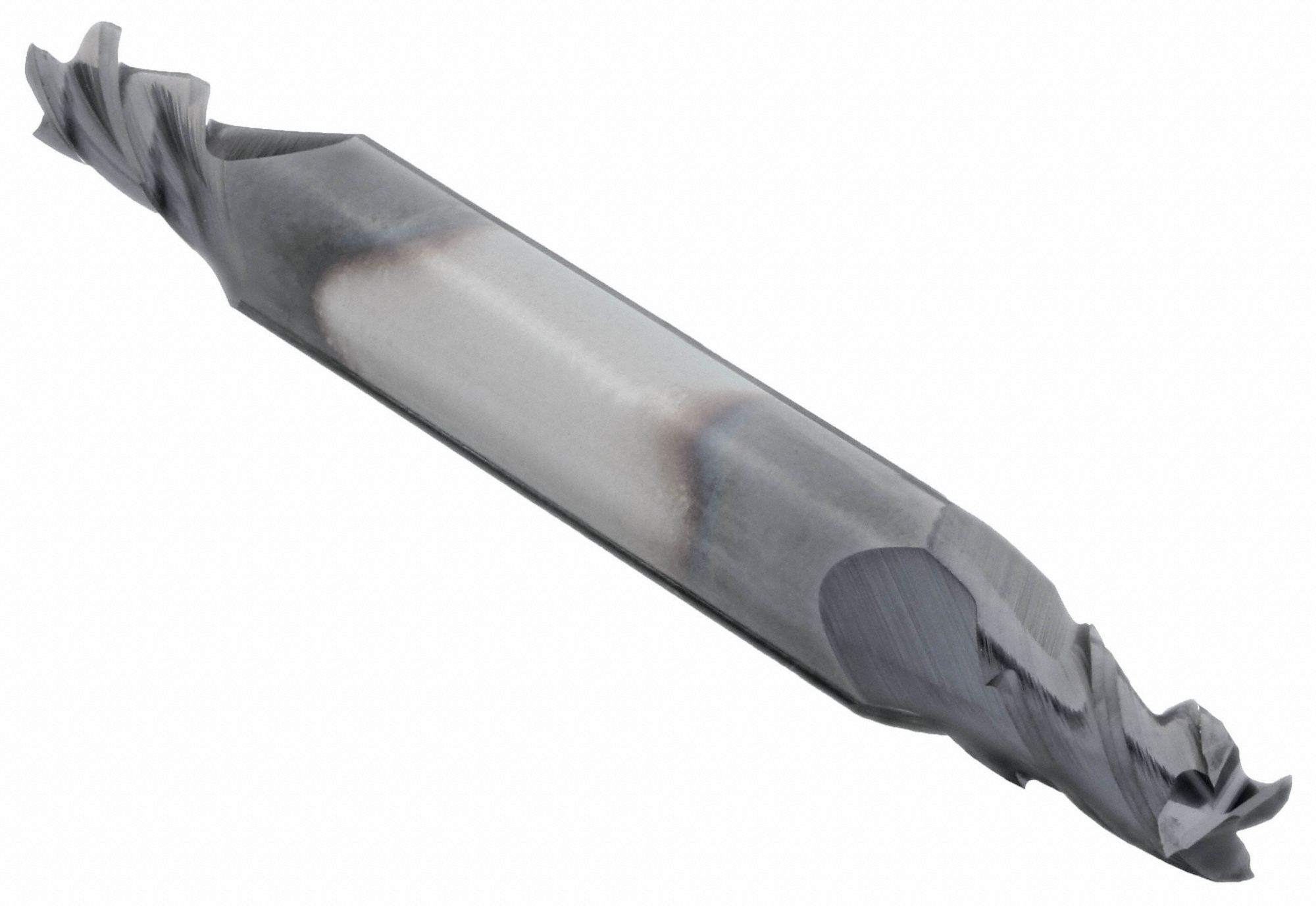 Square End Mill: Carbide, TiAlN Coated, Double End, 4 Flute, 3/16" Mill Dia, 3/8" LOC