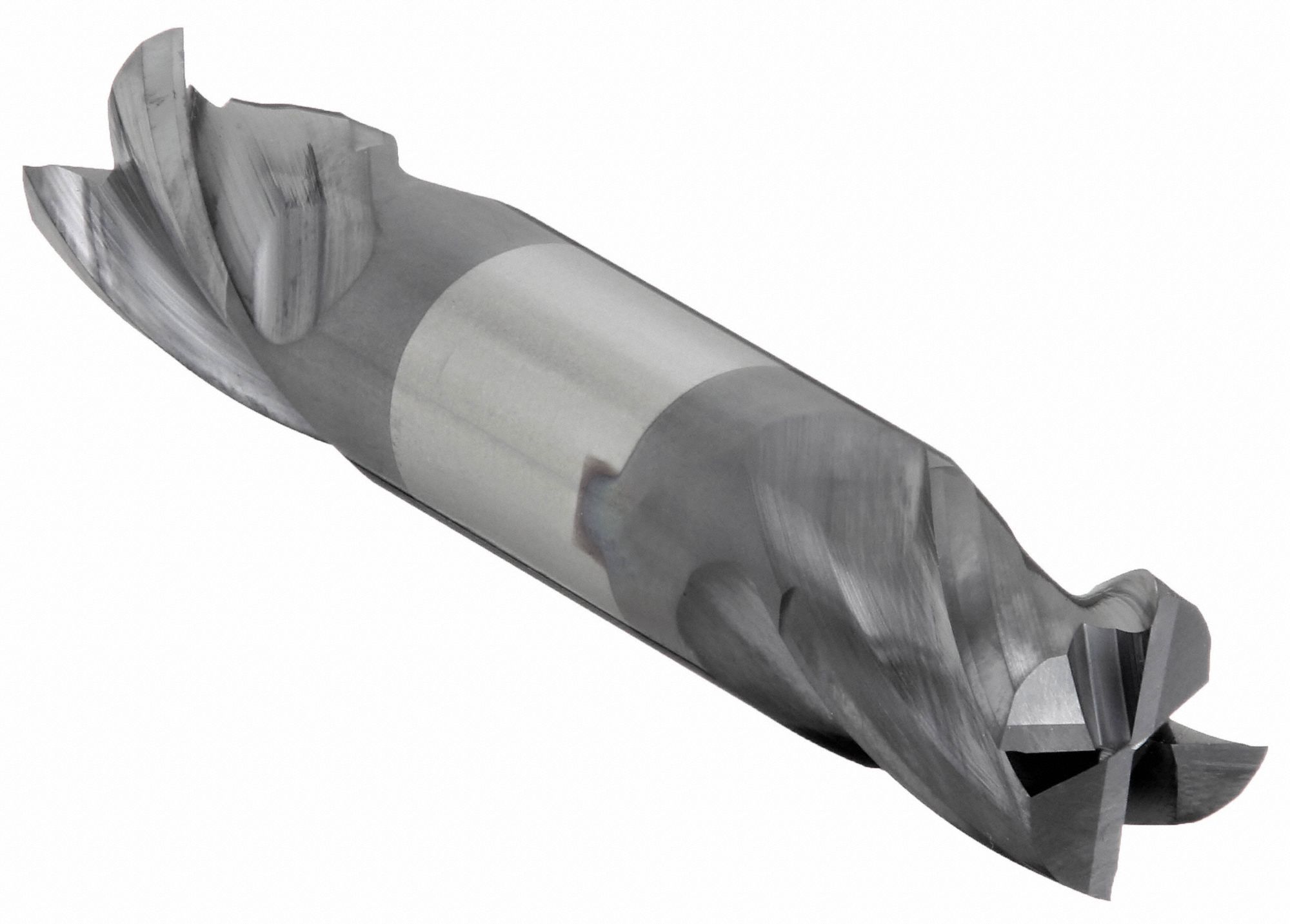 Square End Mill: Carbide, TiAlN Coated, Double End, 4 Flute, 1/2" Mill Dia, 1" LOC, 4" OAL