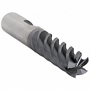 SQUARE END MILL, CENTRE CUTTING, 5 FLUTES, ½ IN MILLING DIAMETER, 2 IN CUT