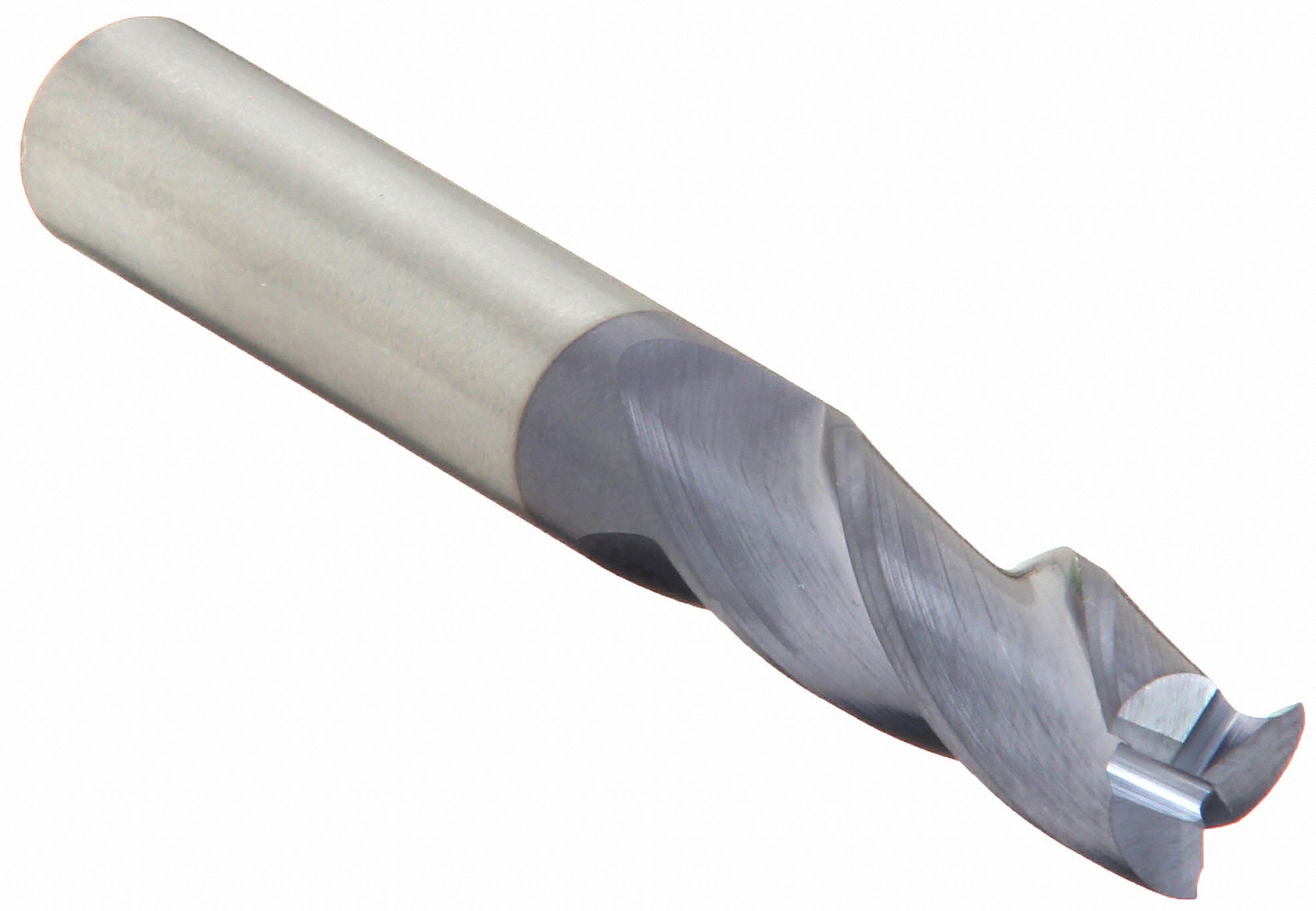 Square End Mill: Carbide, TiAlN Coated, 3 Flute, 13/64" Mill Dia, 5/8" LOC, 2-1/2" OAL
