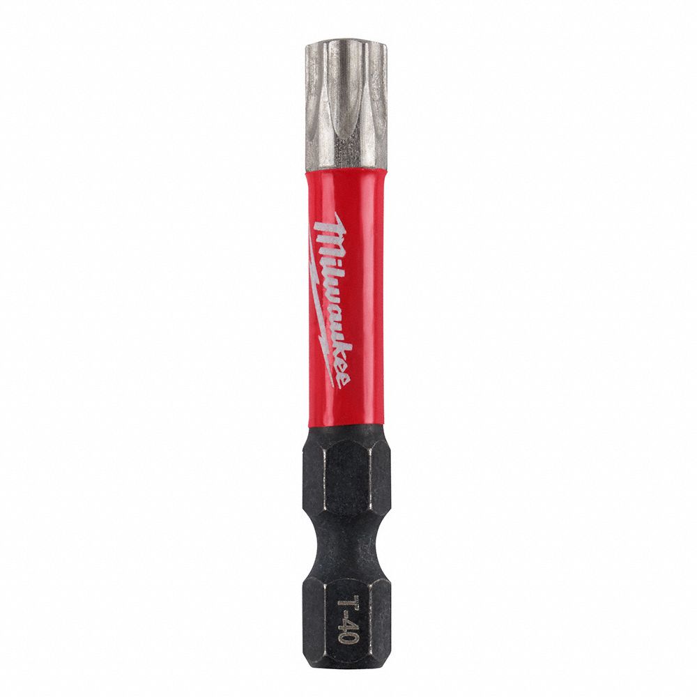 Power Bit: Power Bit, T40 Bit Size, Imperial, Torx® Head, T40 Bit Industry Size, 25 PK