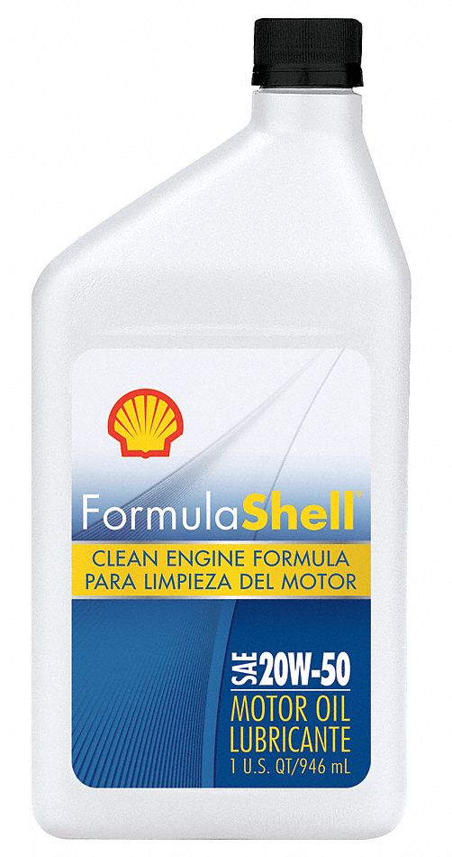 FORMULA SHELL Engine Oil 1 qt Size, Bottle, 20W50, Amber/Brown