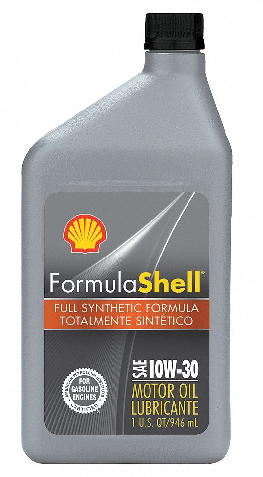 Engine Oil: 1 qt Size, Bottle, 10W-30, Amber/Brown, Full Synthetic