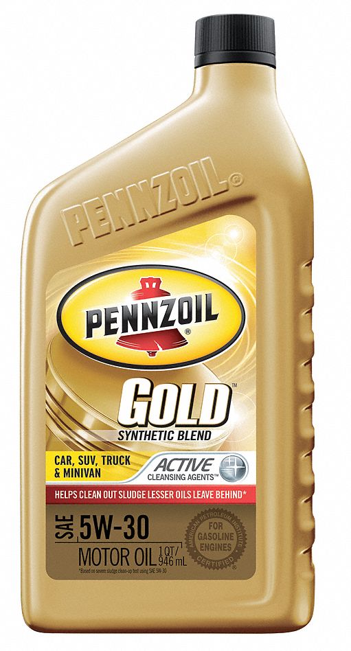 PENNZOIL Synthetic Blend, Engine Oil, 1 qt, 5W30, For Use With