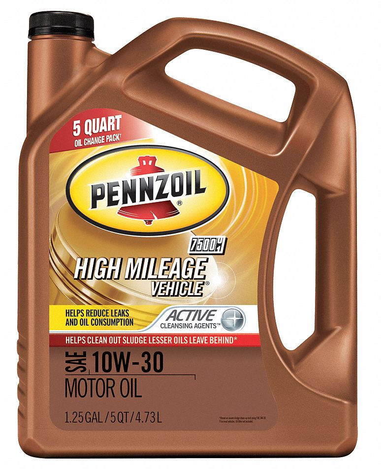PENNZOIL Conventional, Engine Oil, 5 qt, 10W30, For Use With